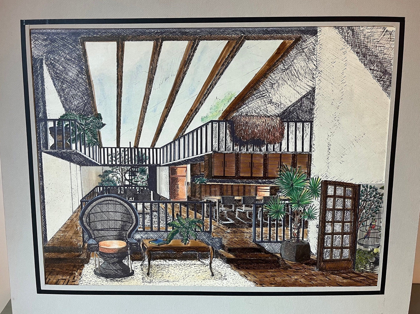 3 awesome mid-century modern interior design drawings
