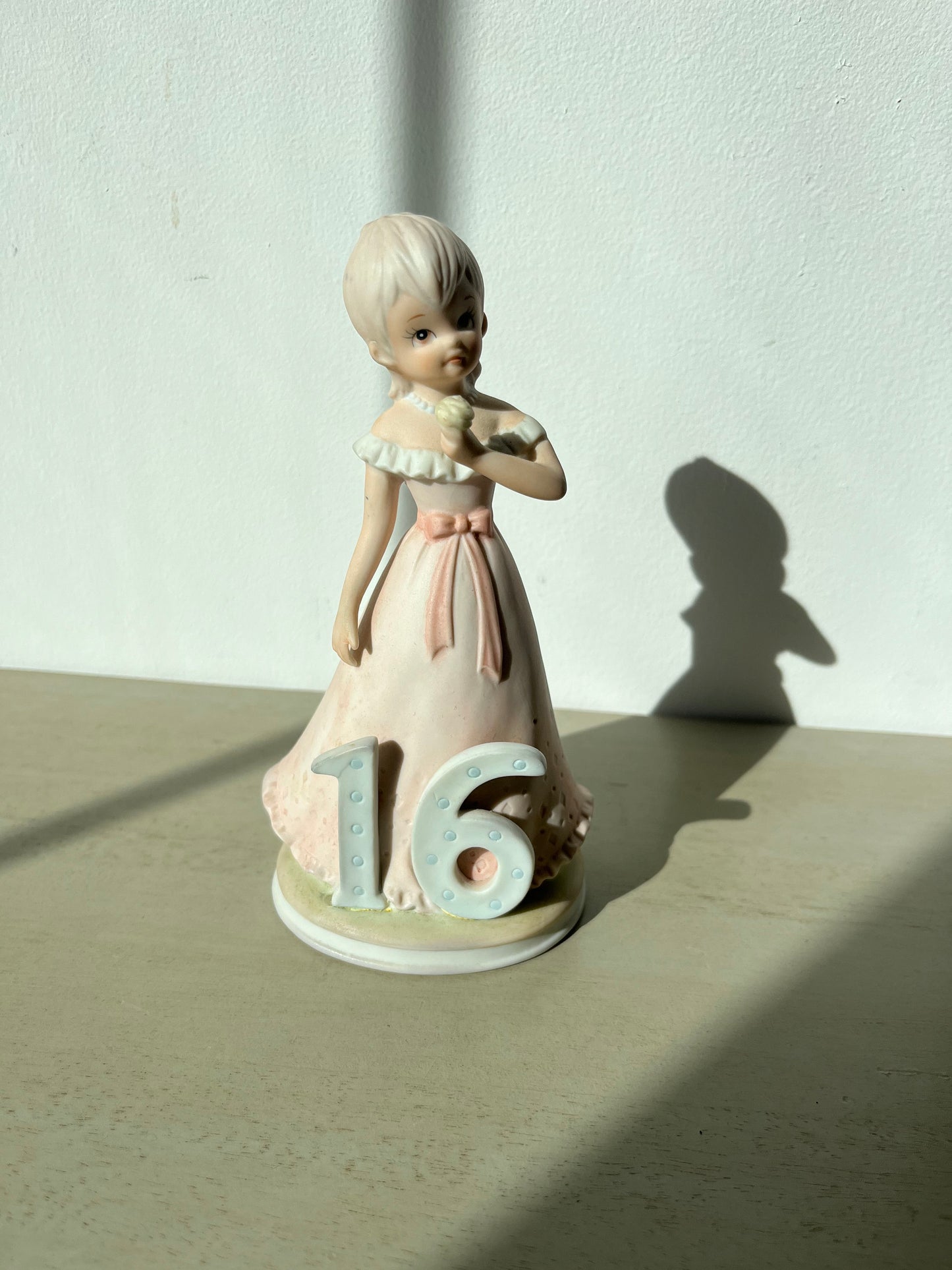 Vintage Lefton ‘Birthday Girl 16 figurine / cake topper
