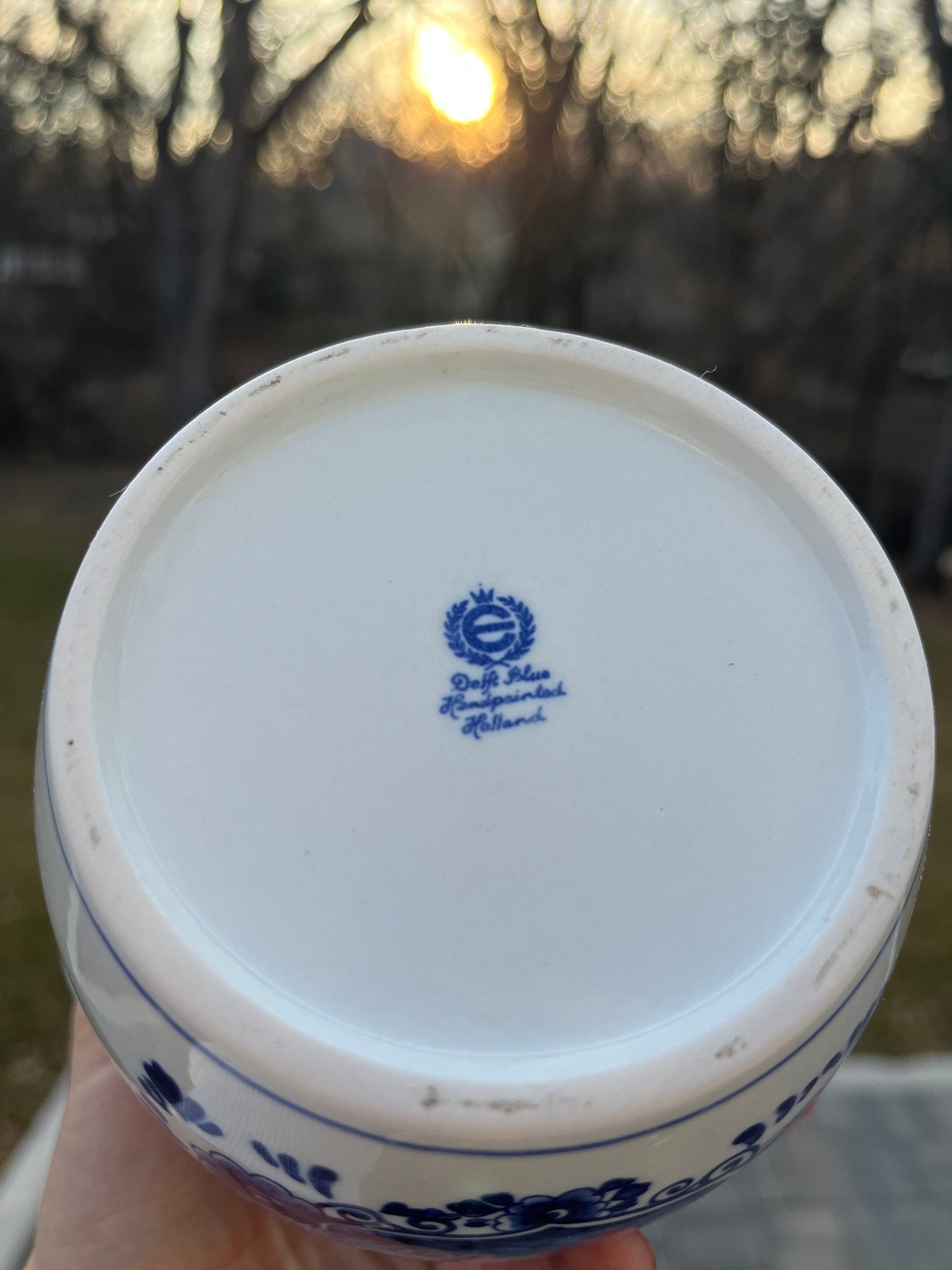 Vintage Delftware Marne's Mustard Jar