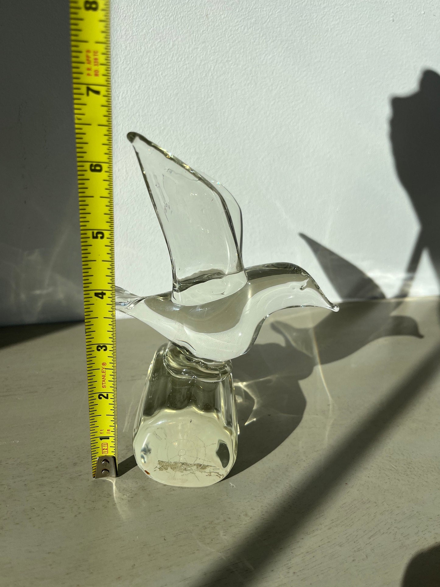 Vintage bird crystal glass figurine