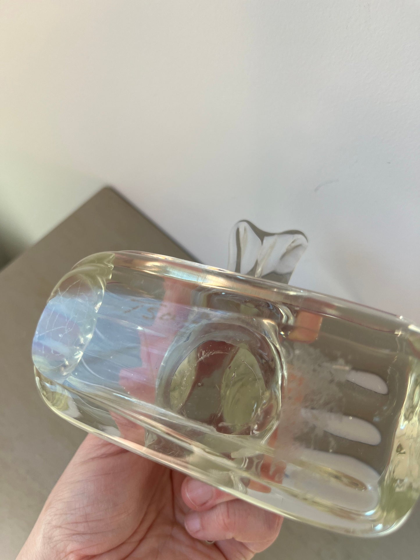 Vintage bird crystal glass figurine