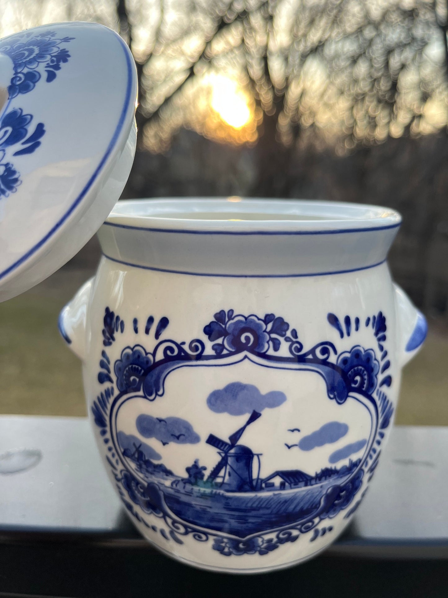 Vintage Delftware Marne's Mustard Jar