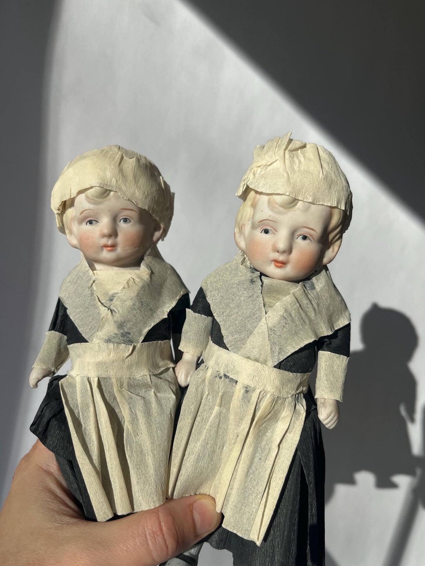 Antique Bisque Dolls Twins