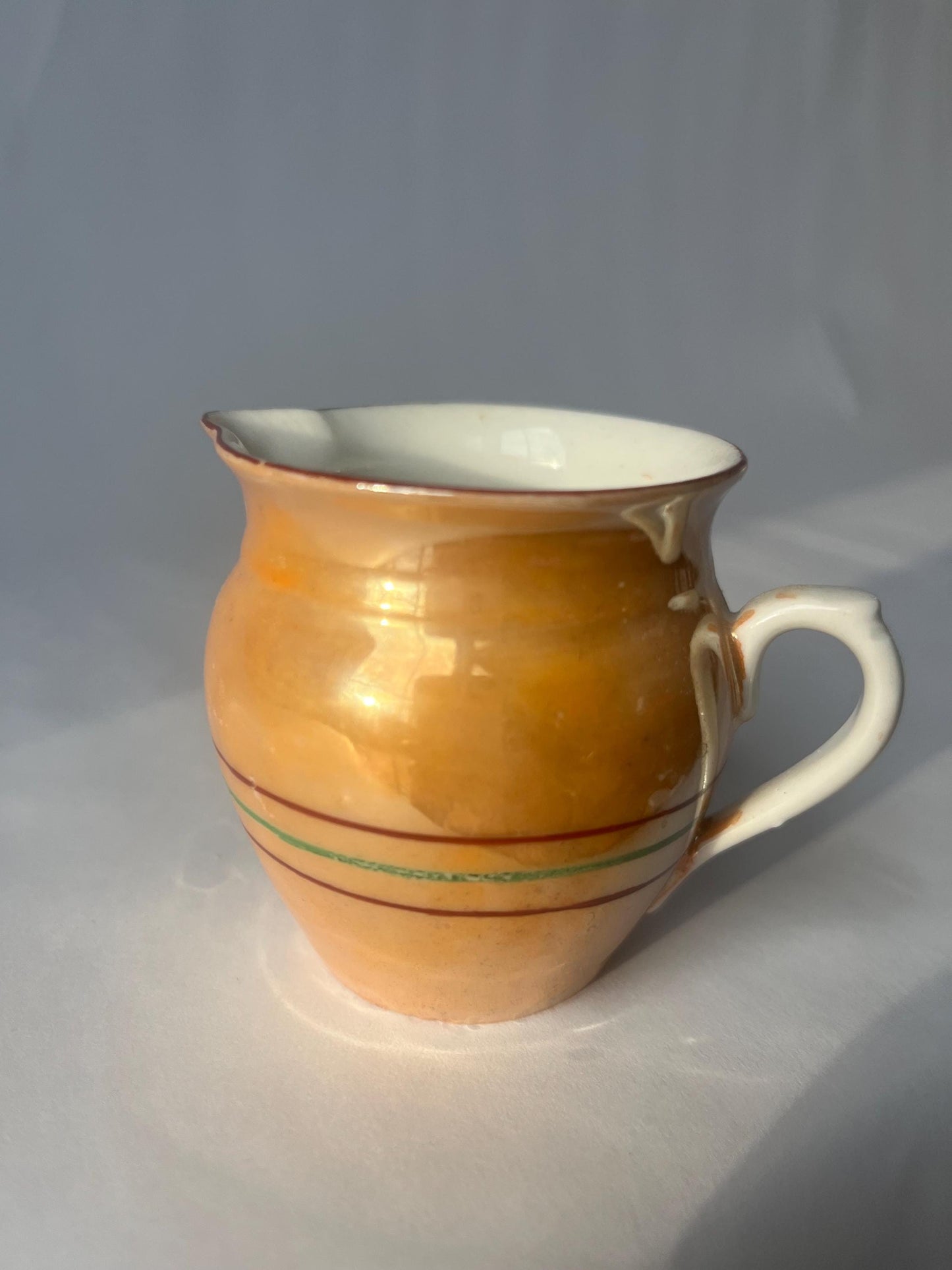 Vintage 1930s lusterware creamers made in Czechoslovakia