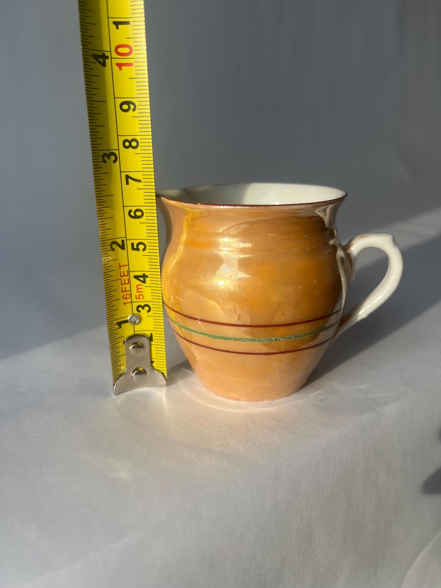 Vintage 1930s lusterware creamers made in Czechoslovakia