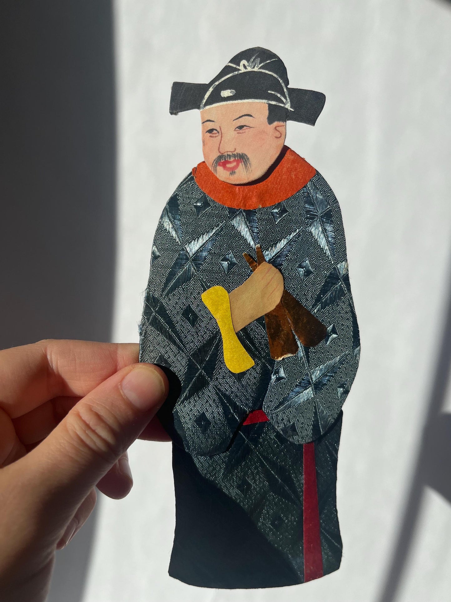 Vintage paper silk handmade oriental figurines