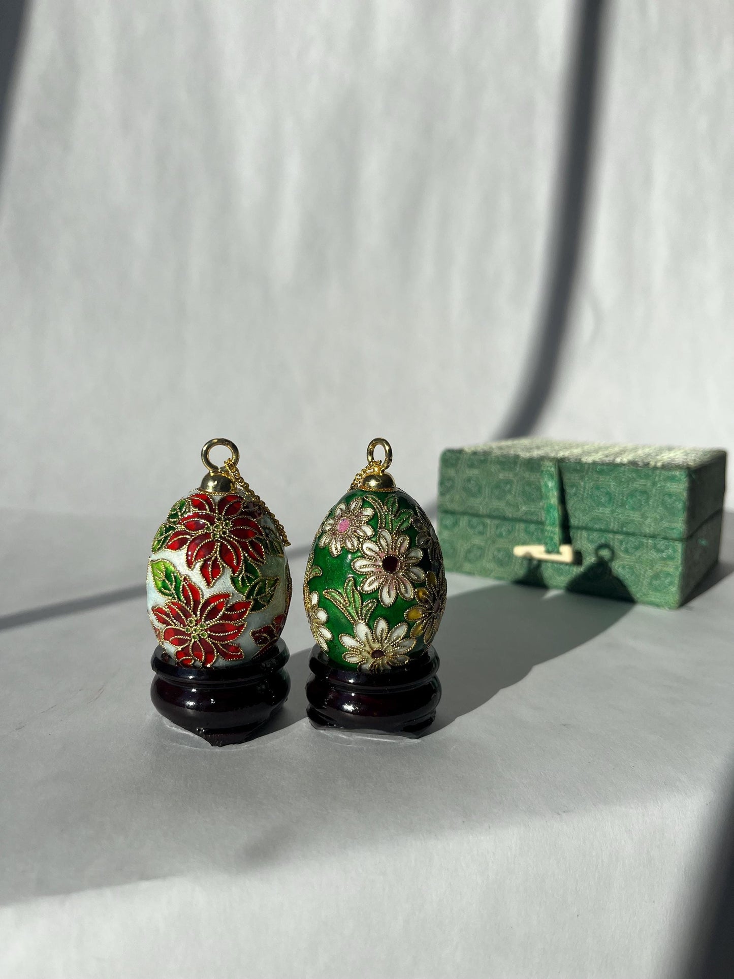 Miniature Cloissone Eggs Set of 2 in a Box