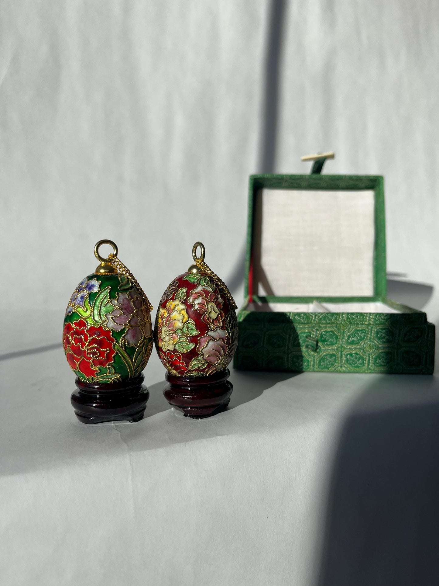 Miniature Cloissone Eggs Set of 2 in a Box