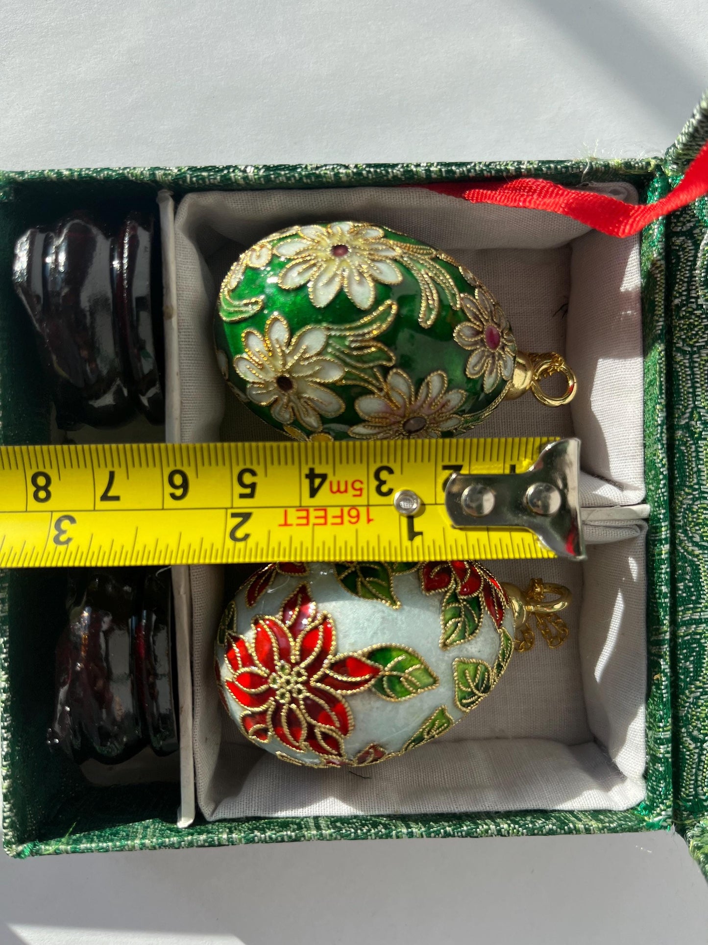 Miniature Cloissone Eggs Set of 2 in a Box