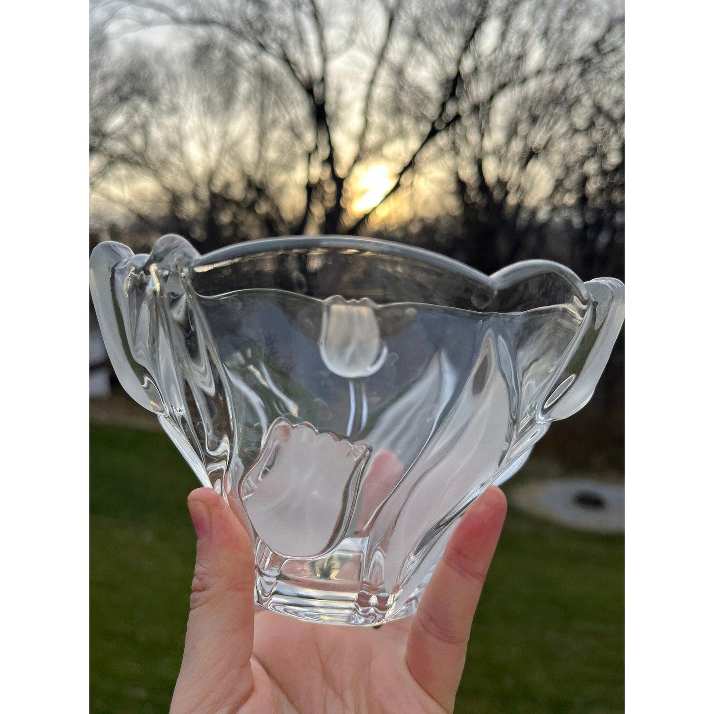 Vintage Mikasa ‘Spring Debut frosted tulips bowl