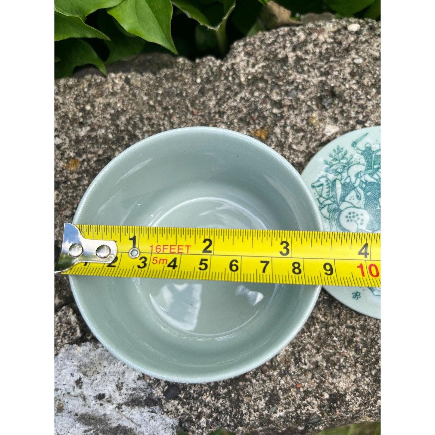 Vintage Nymolle Hoyrup lidded trinket dish, made in Denmark