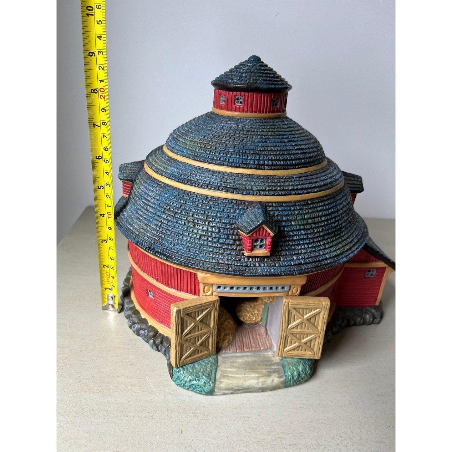 Vintage Red Round Barn - part of Christmas Village Accessories by Lang and Wise