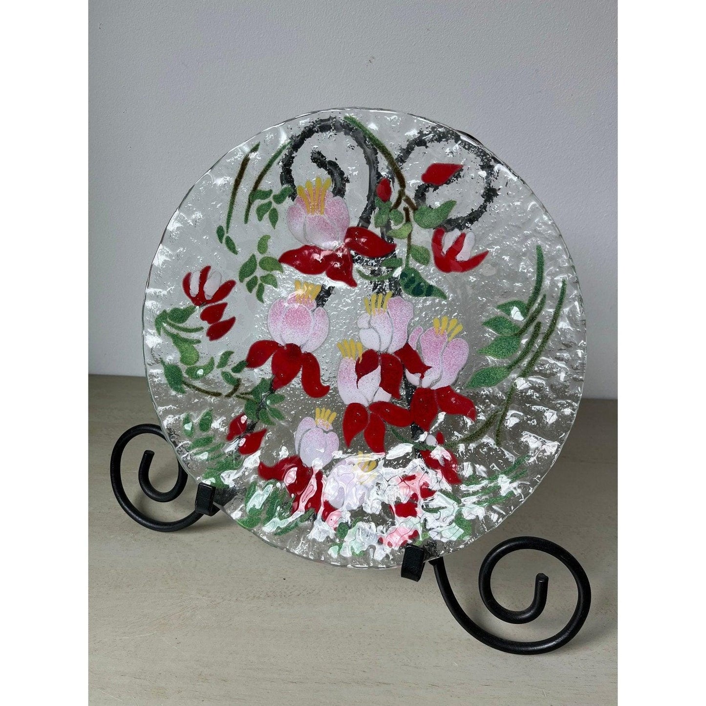 Ser of vintage Sydenstricker fused glass plates