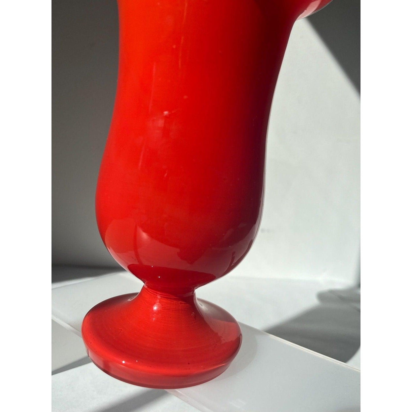 1930s Bohemian Tango Glass Vase Made in Czechoslovakia