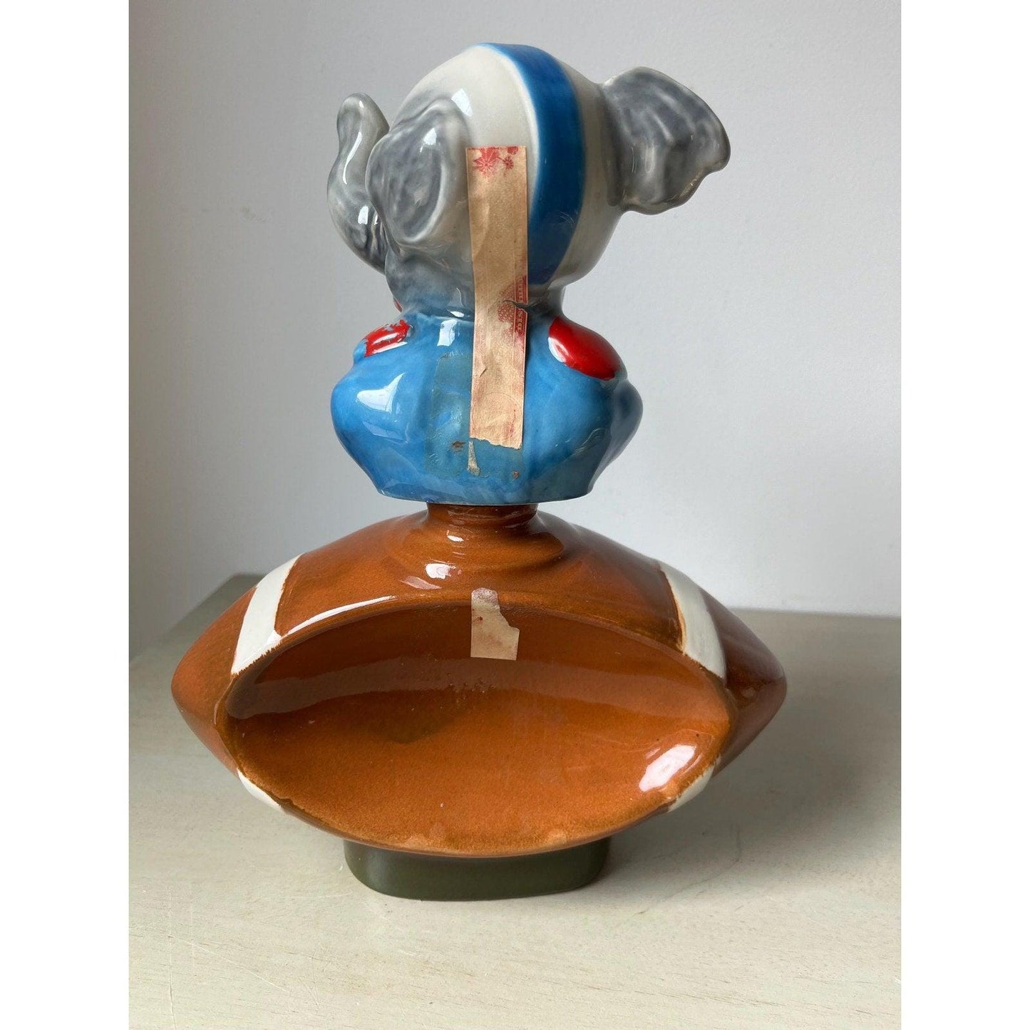 Vintage Jim Beam Elephant Football Whiskey Decanter 1972