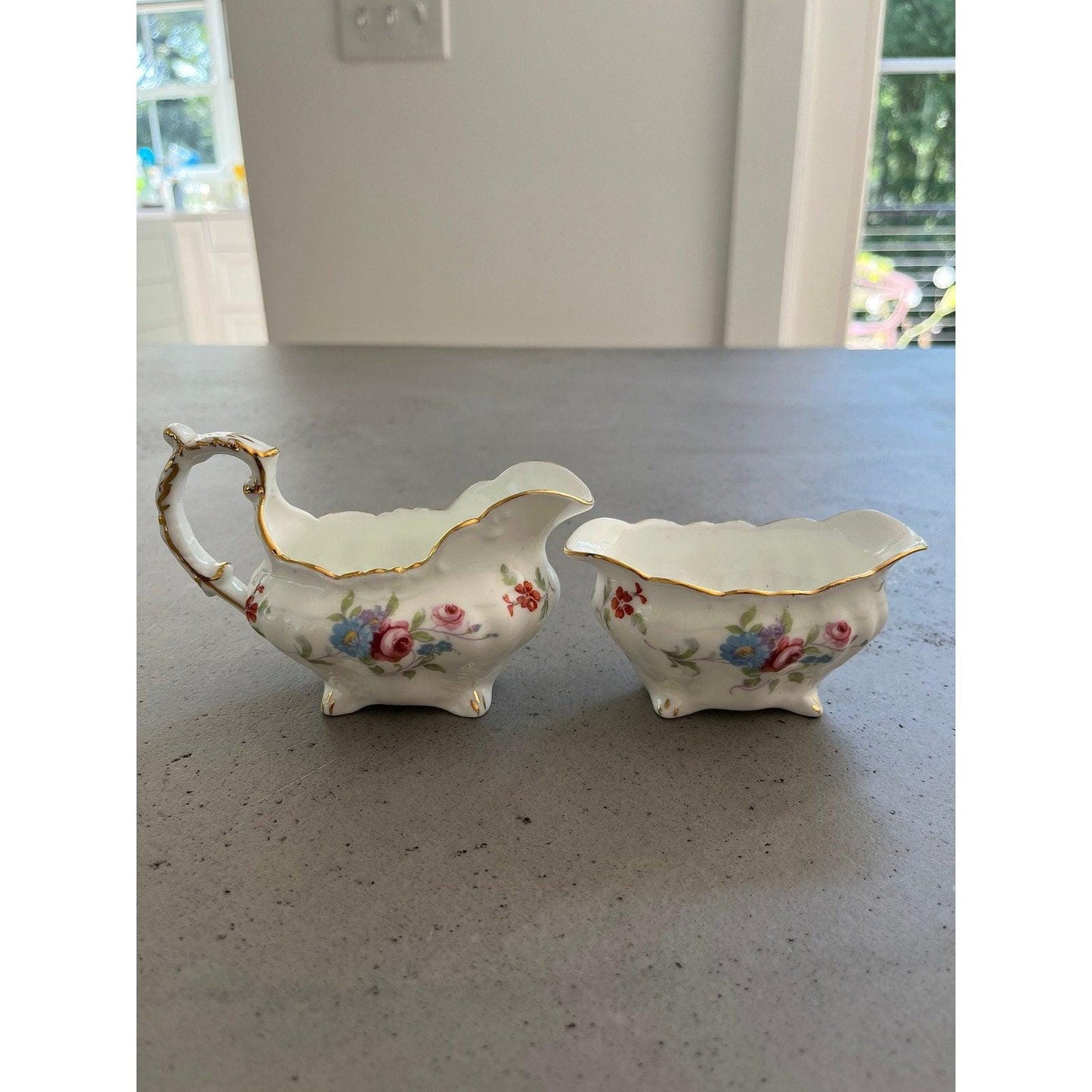 Hammersley porcelain cream and sugar set