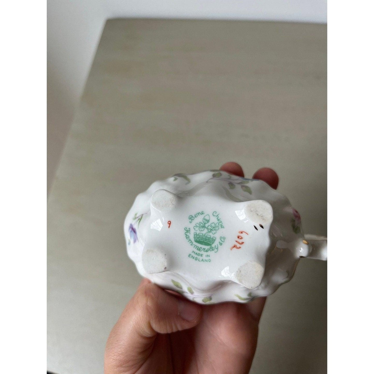 Hammersley porcelain cream and sugar set