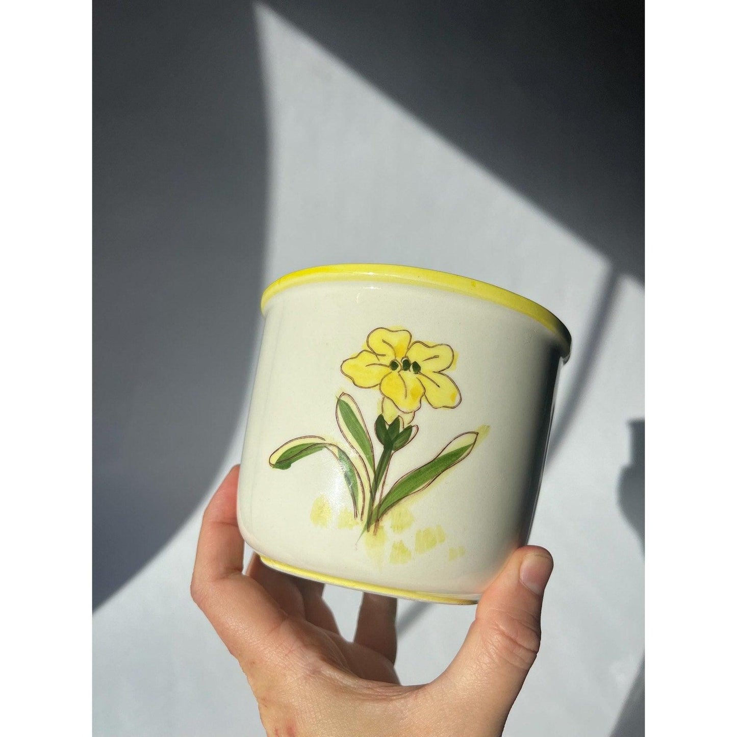 Vintage Ardco small planter with butterflies and flowers