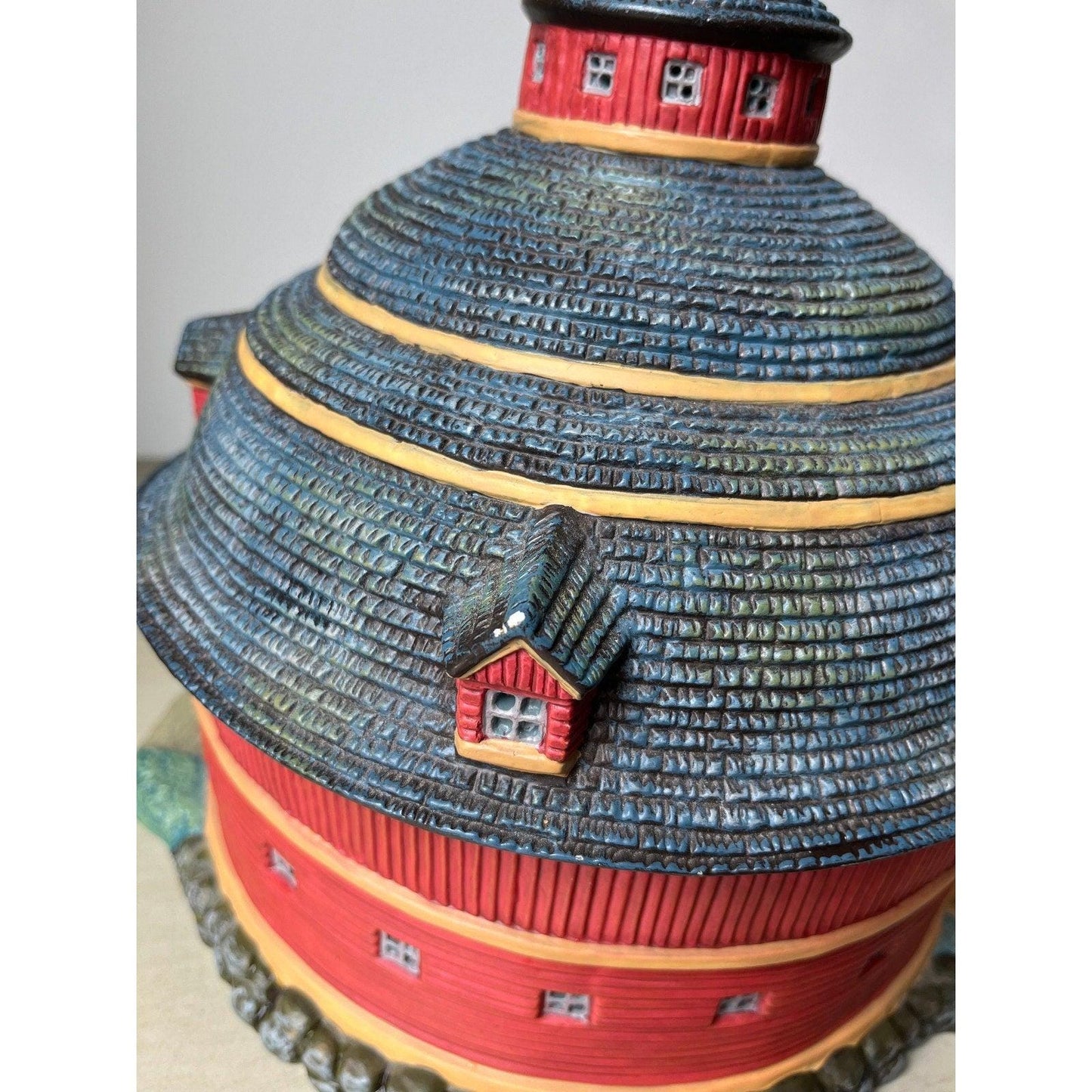 Vintage Red Round Barn - part of Christmas Village Accessories by Lang and Wise