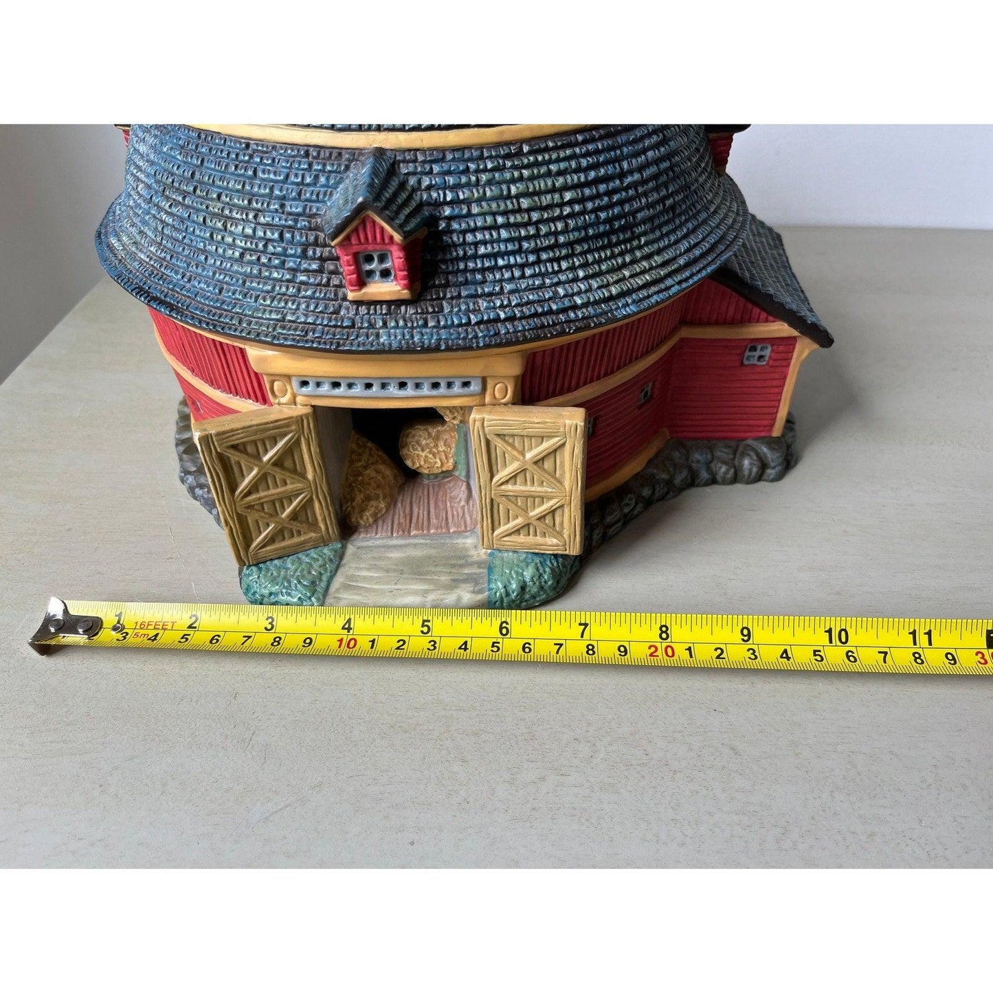 Vintage Red Round Barn - part of Christmas Village Accessories by Lang and Wise
