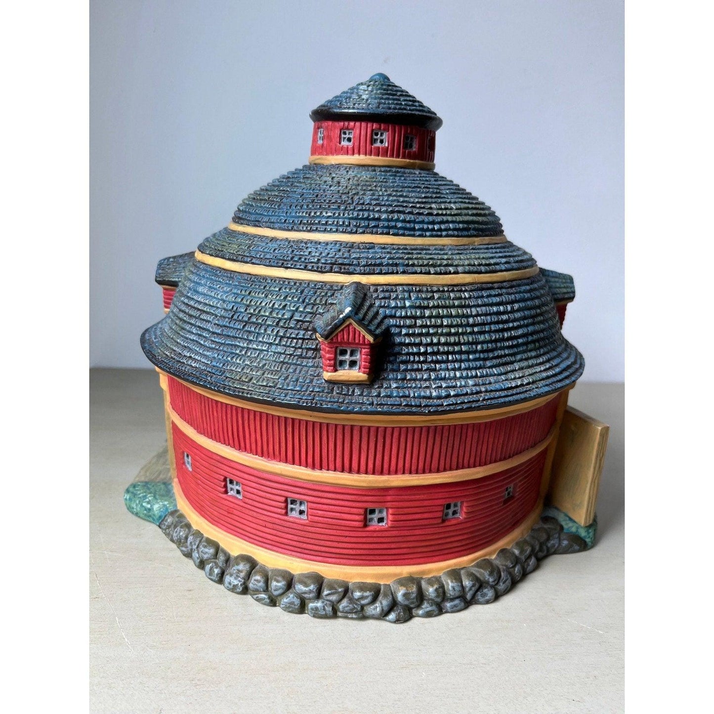 Vintage Red Round Barn - part of Christmas Village Accessories by Lang and Wise