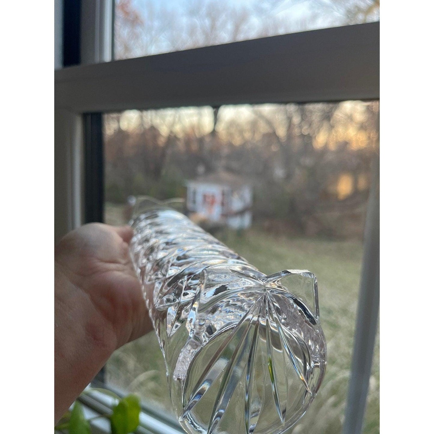 Vintage 1930s crystal sugar cube serving tray