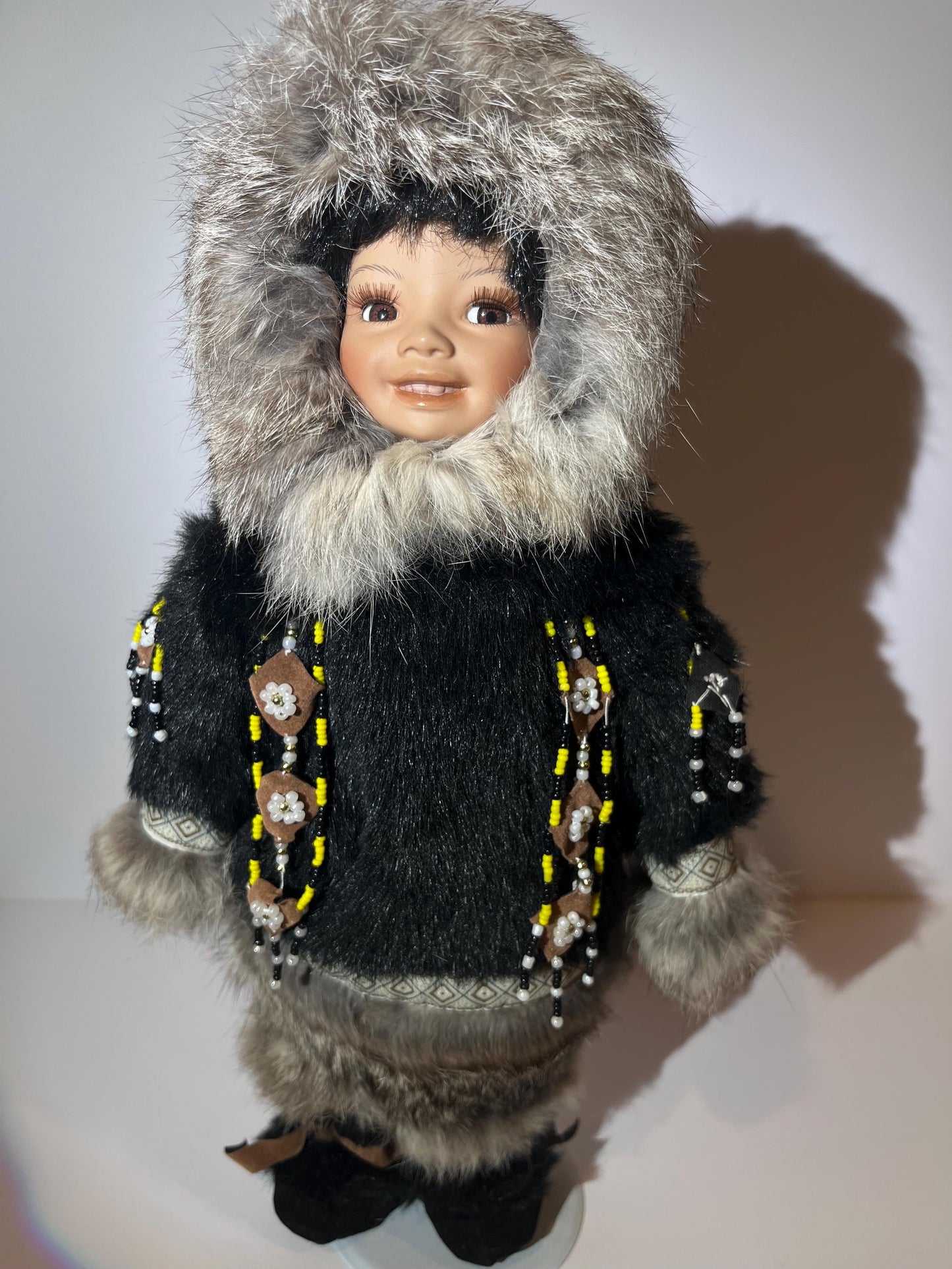 Alaskan Native Eskimo Genuine Porcelain Doll