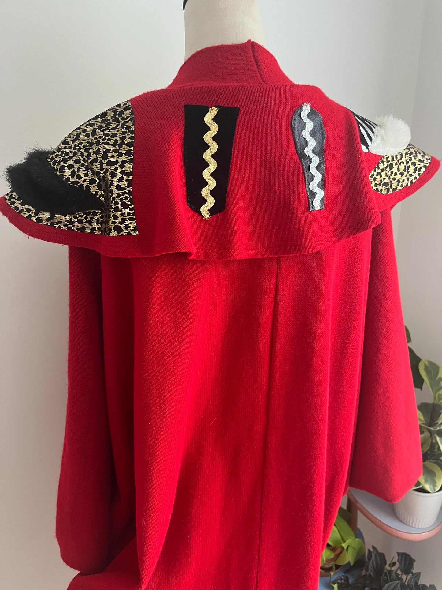 One Of A Kind Red Vintage Knit Cardigan