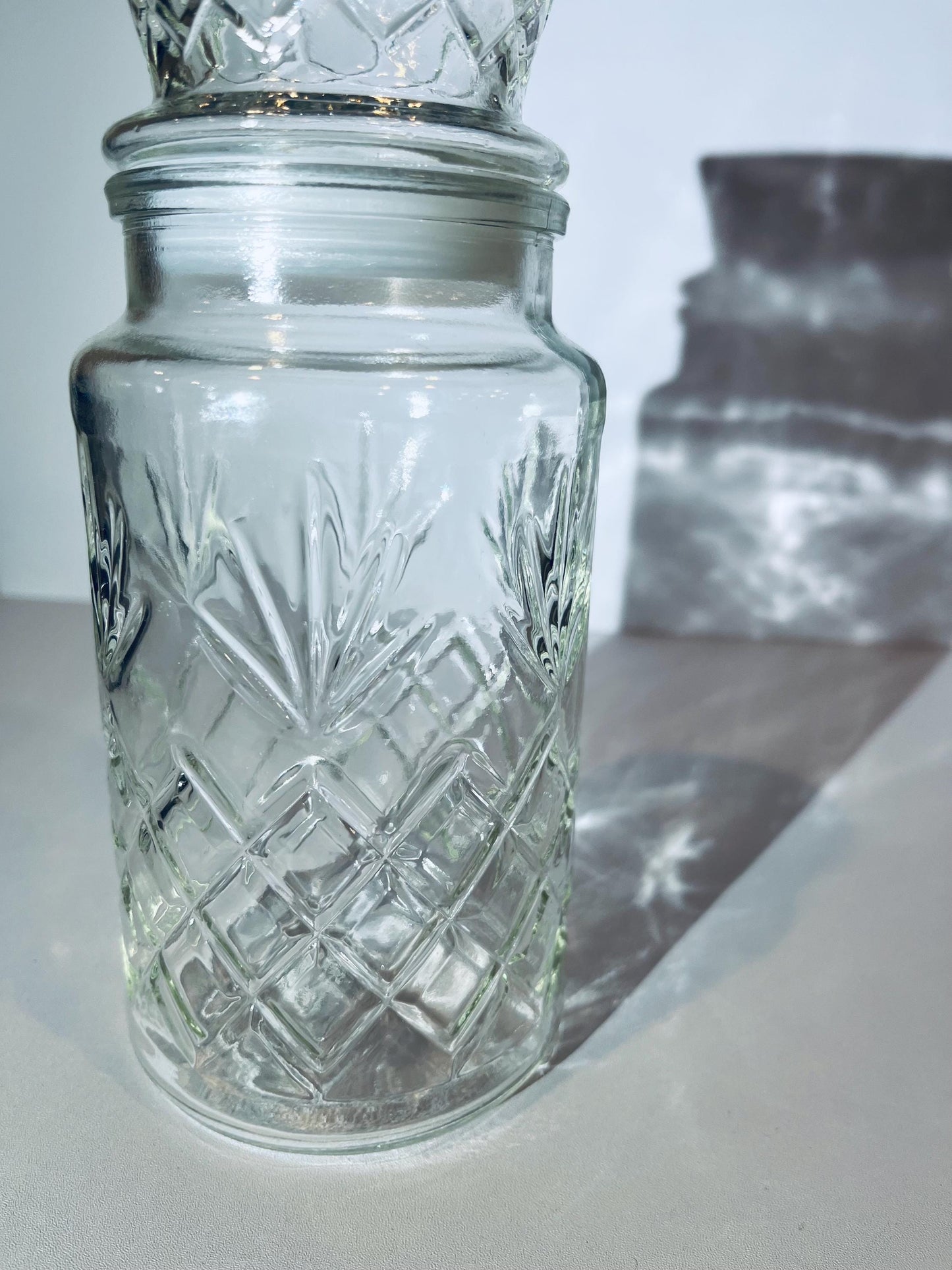 Vintage 1983 Mr Peanut Planters Clear Glass Canister Collectible