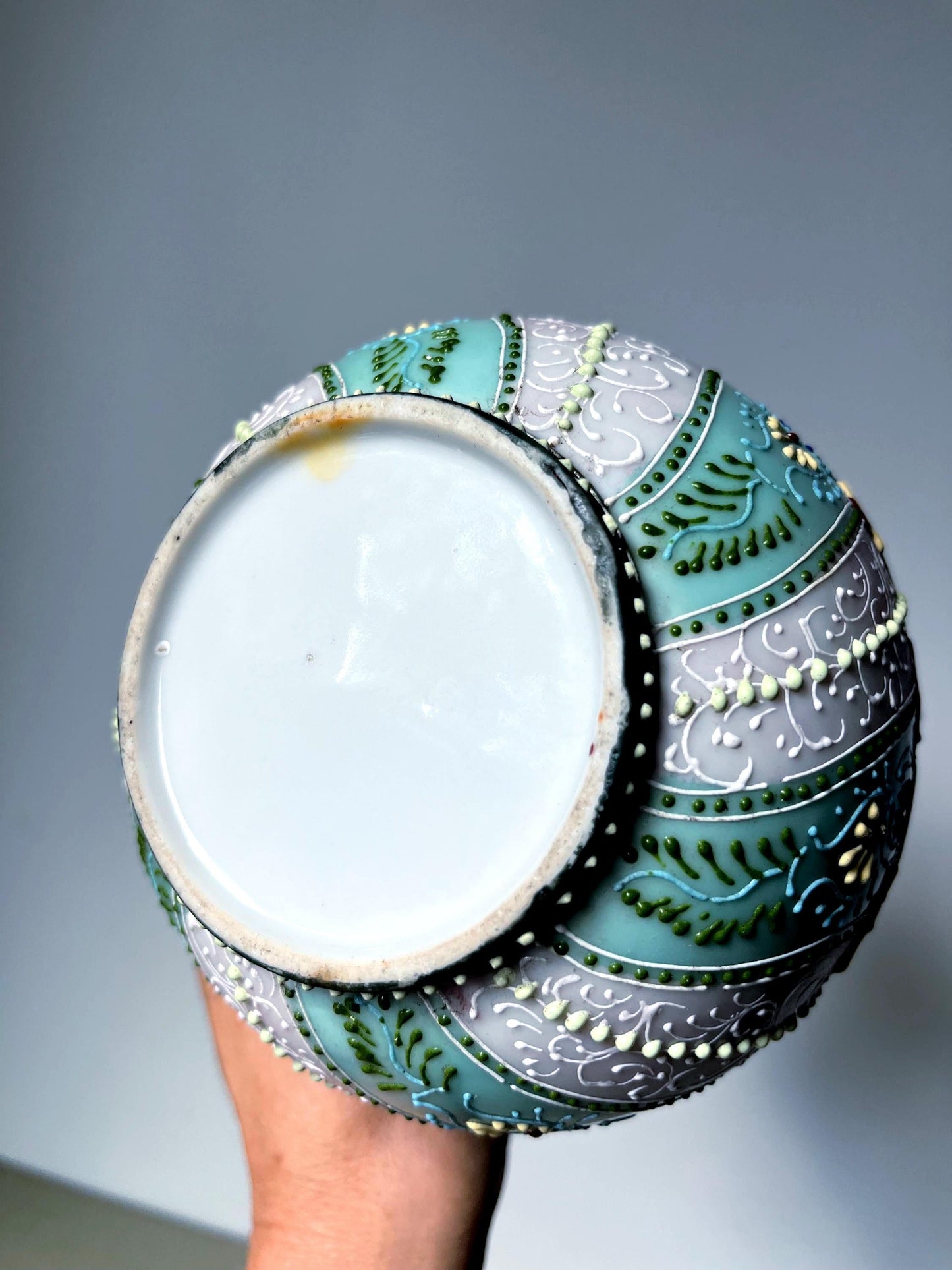 Antique Nippon Hand Decorated Moriage Vase