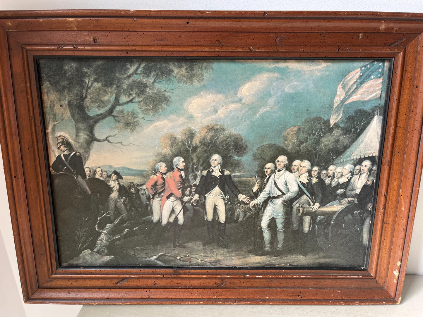 John Trumbull 1777 Surrender of General Burgoyne Framed Print 16"x22"
