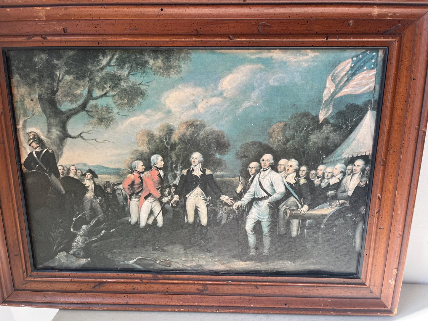 John Trumbull 1777 Surrender of General Burgoyne Framed Print 16"x22"