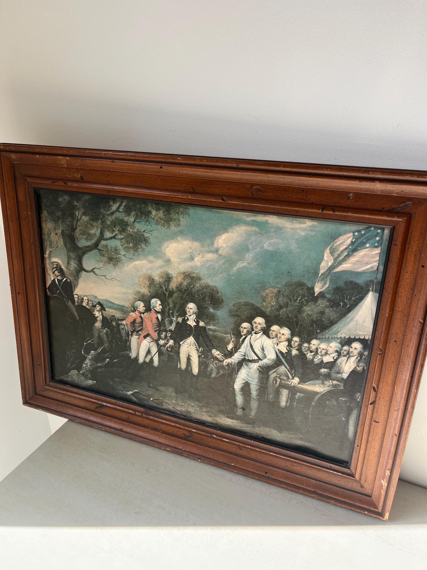 John Trumbull 1777 Surrender of General Burgoyne Framed Print 16"x22"