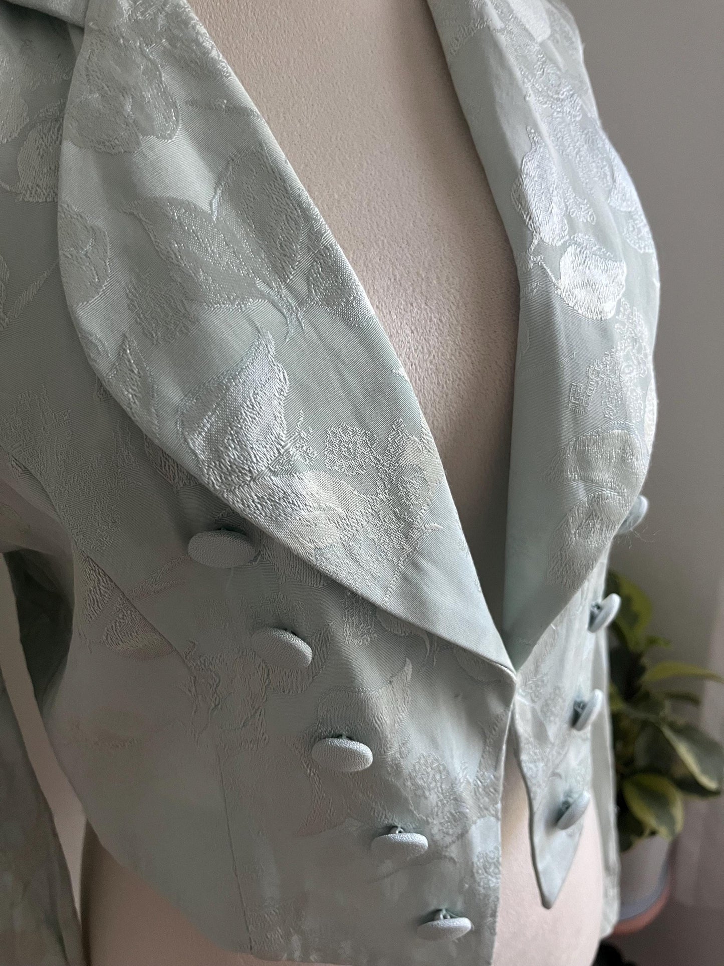 Vintage Light Blue Mint Green Jacket Bolero