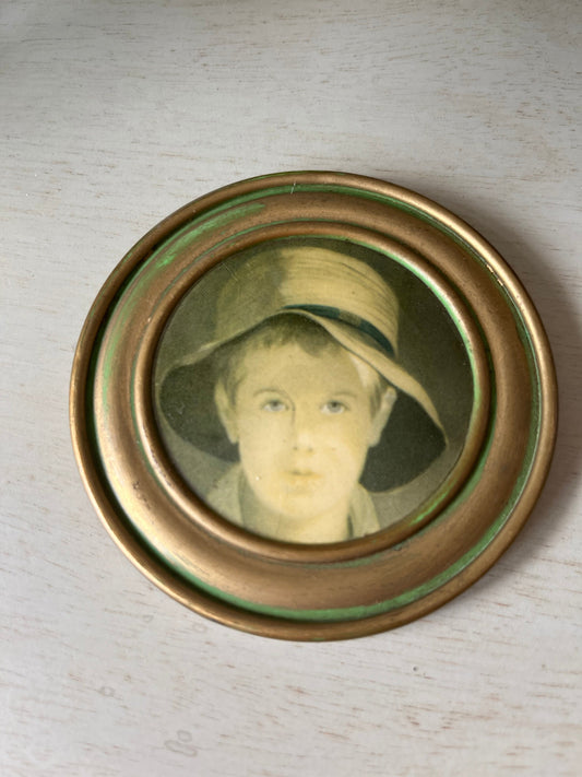 Vintage framed portrait of a boy
