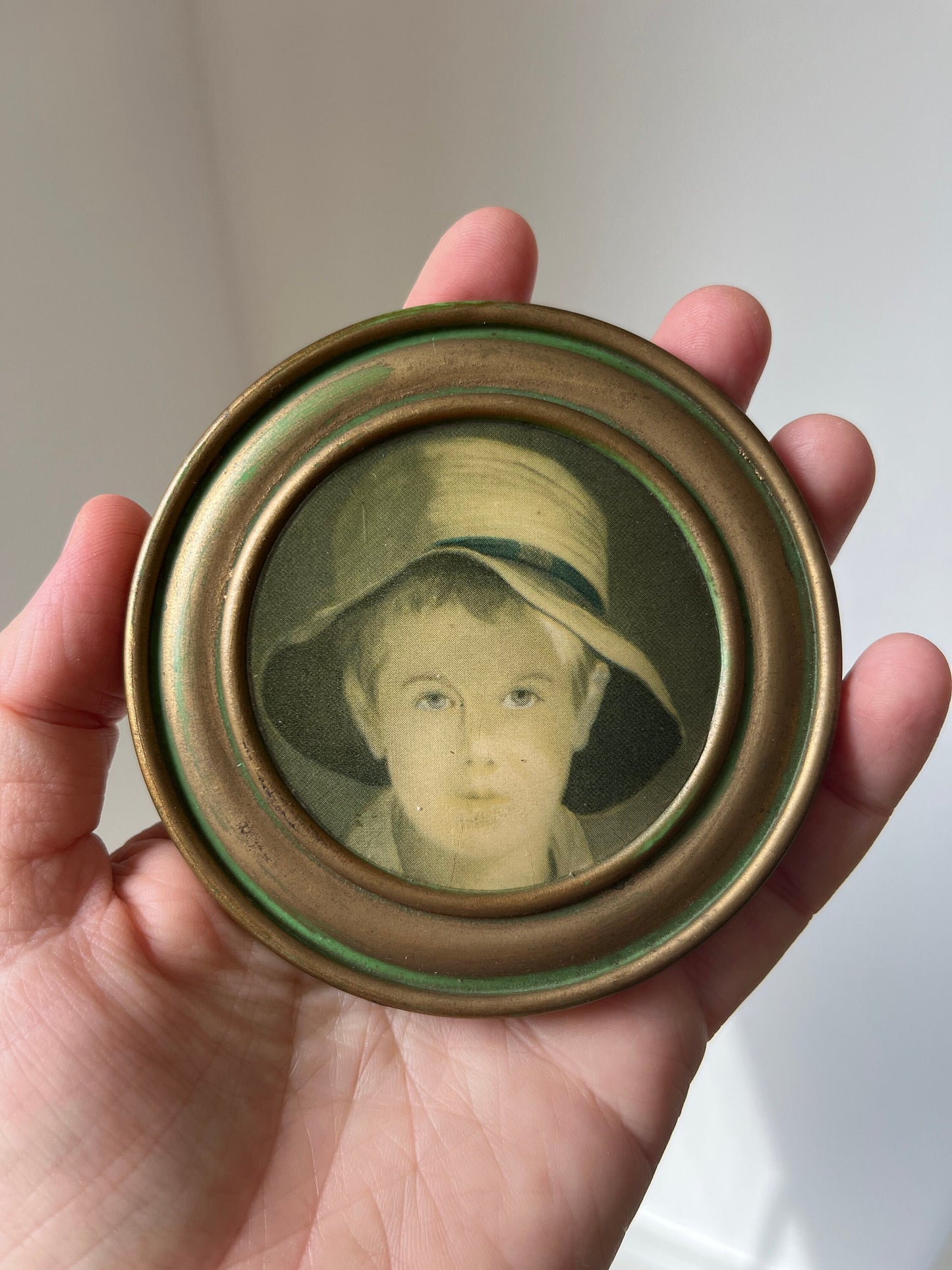 Vintage framed portrait of a boy
