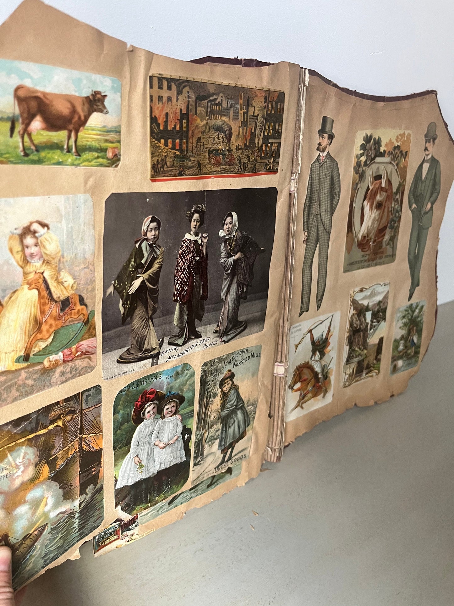 Victorian trade cards scrapbook