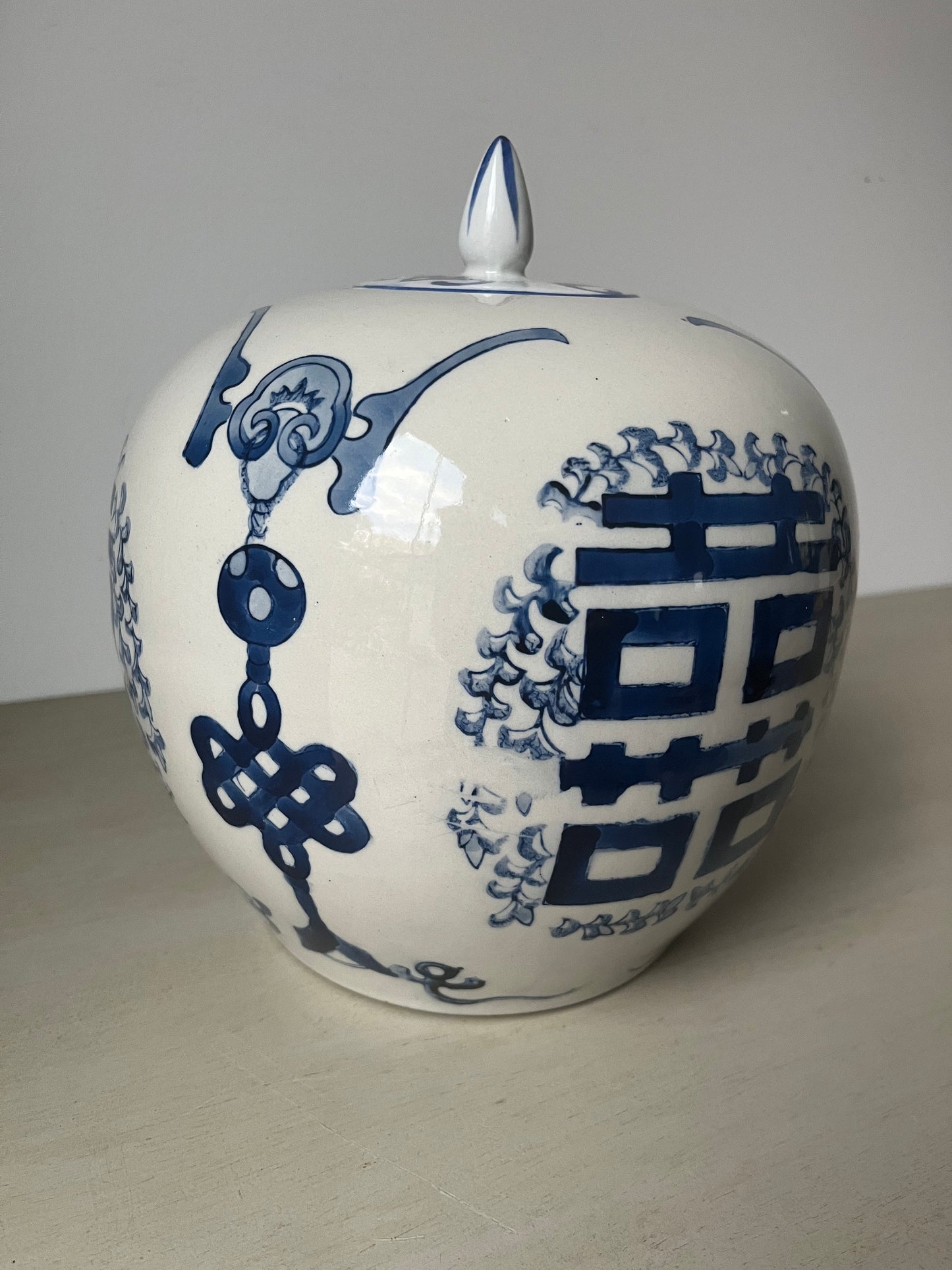 Vintage Double Happiness ginger jar