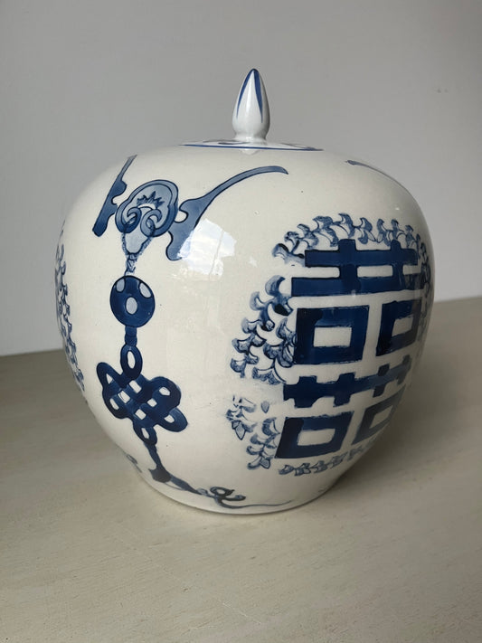 Vintage Double Happiness ginger jar