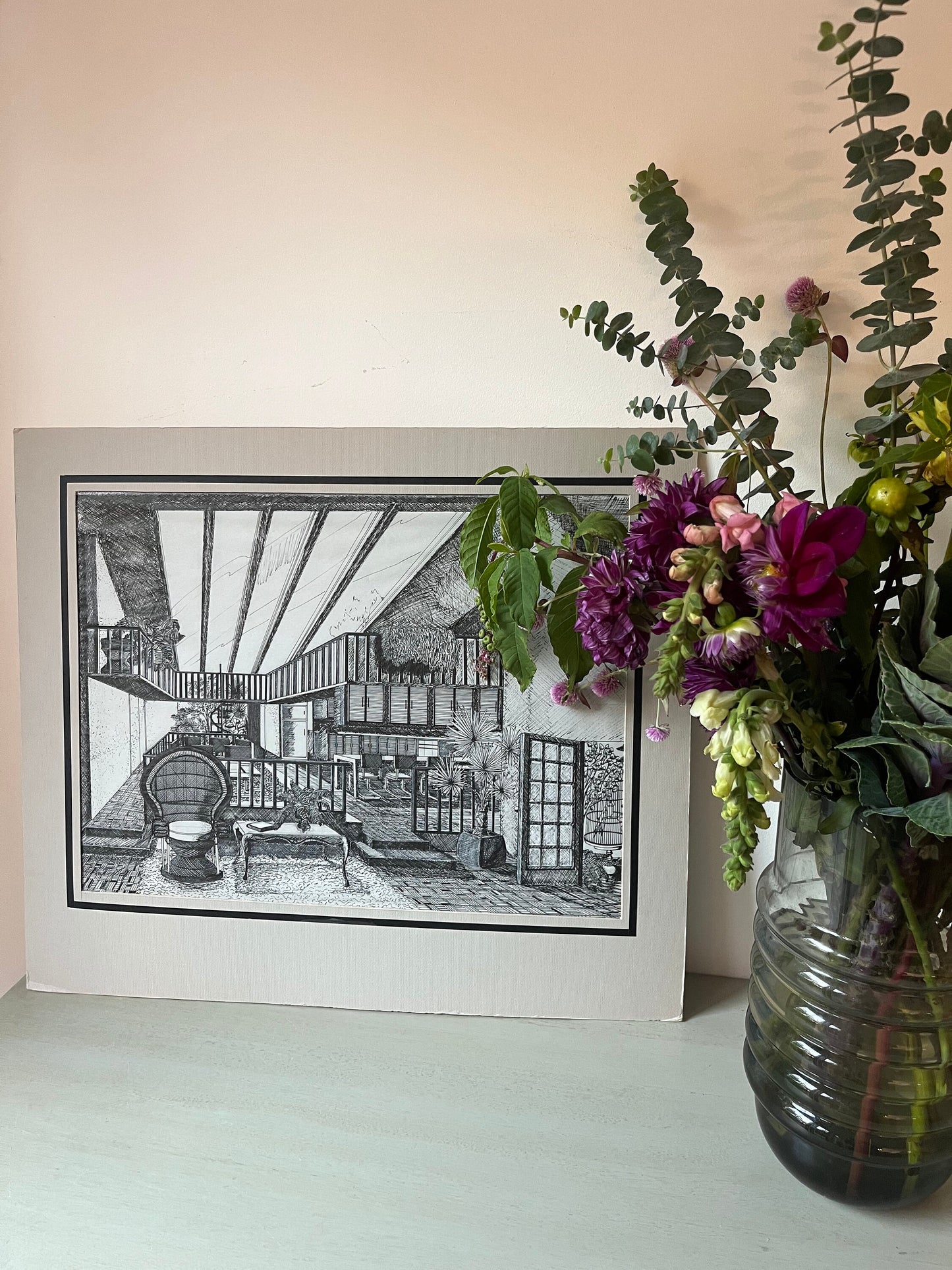 3 awesome mid-century modern interior design drawings