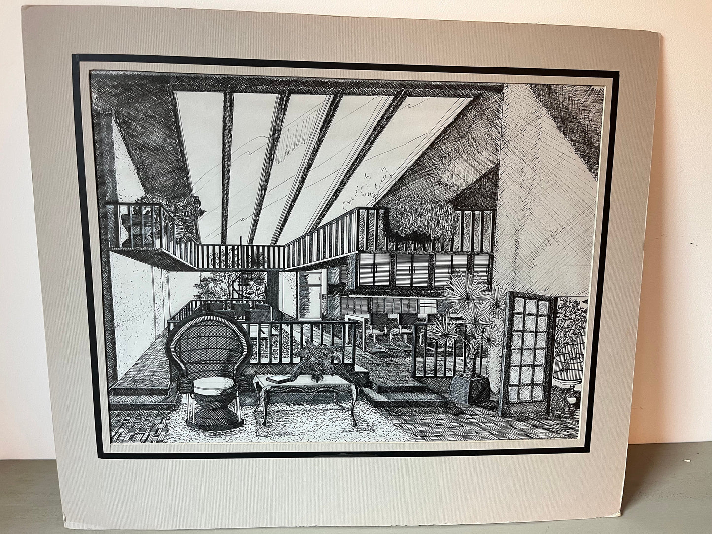 3 awesome mid-century modern interior design drawings