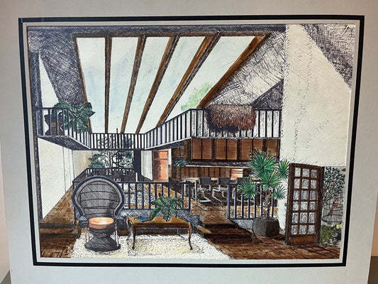 3 awesome mid-century modern interior design drawings