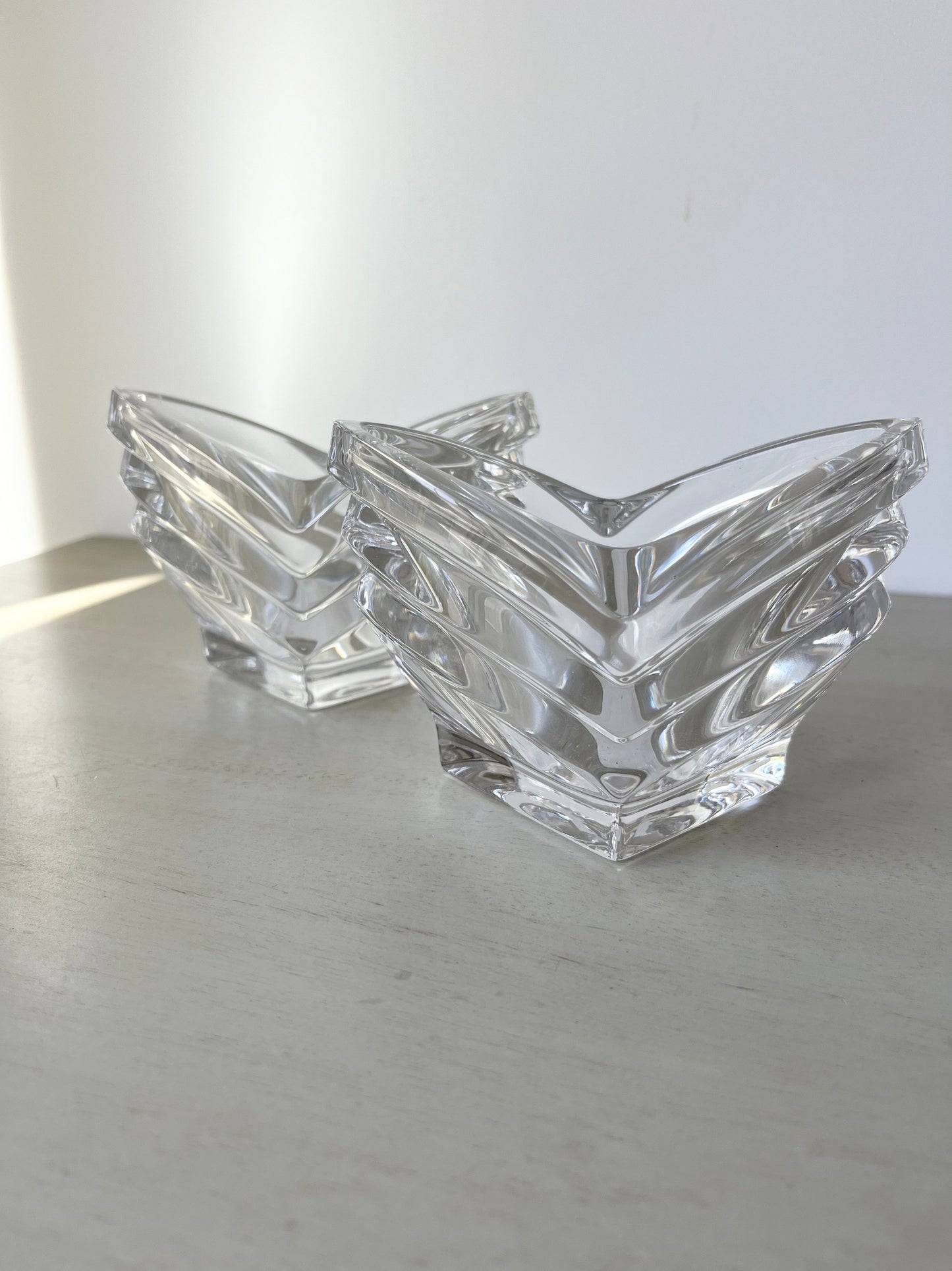 Mikasa “Deco crystal bowls / candle holders