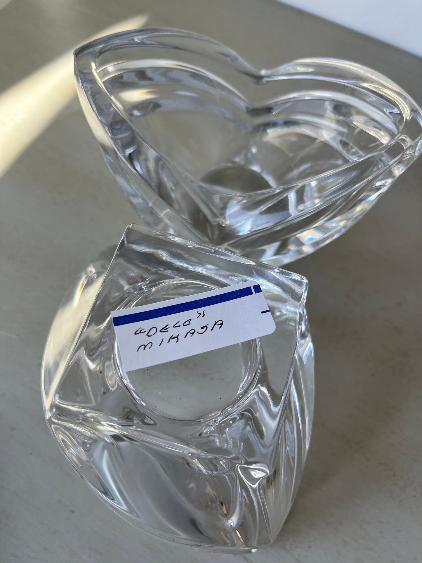 Mikasa “Deco crystal bowls / candle holders