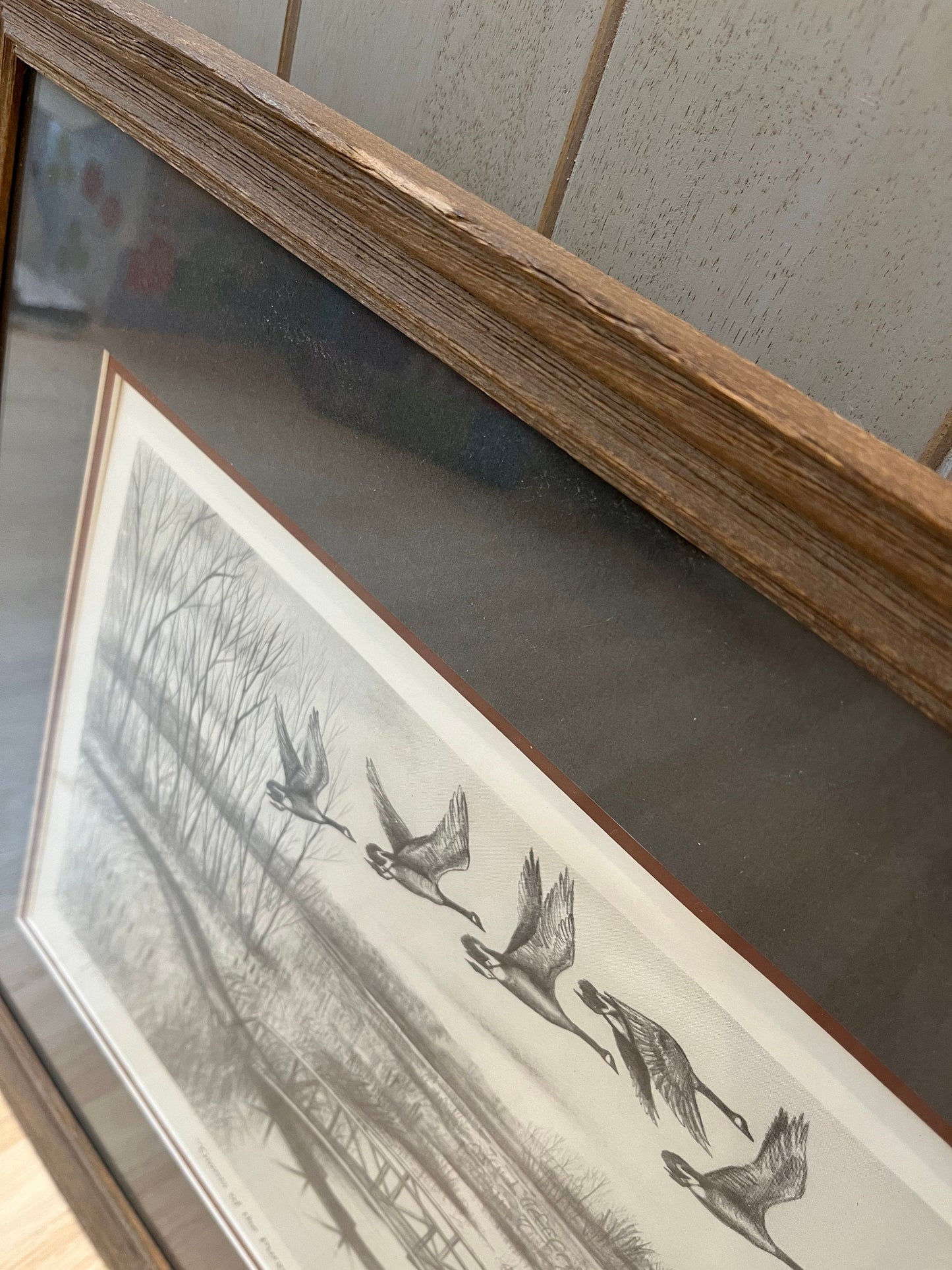 Vintage framed N. Luloff "Giants Of The Purgatory" print
