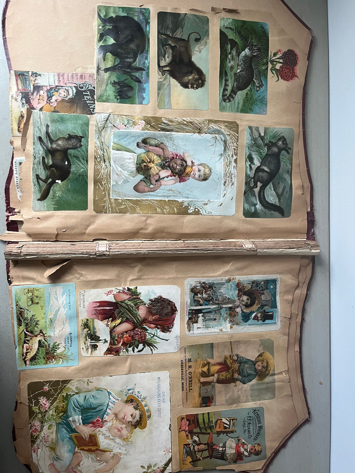 Victorian trade cards scrapbook