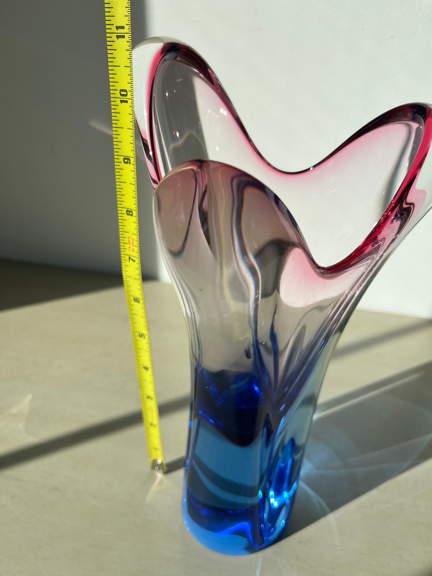 Amazing vintage Czech glass Josef Hospodka Chribska vase