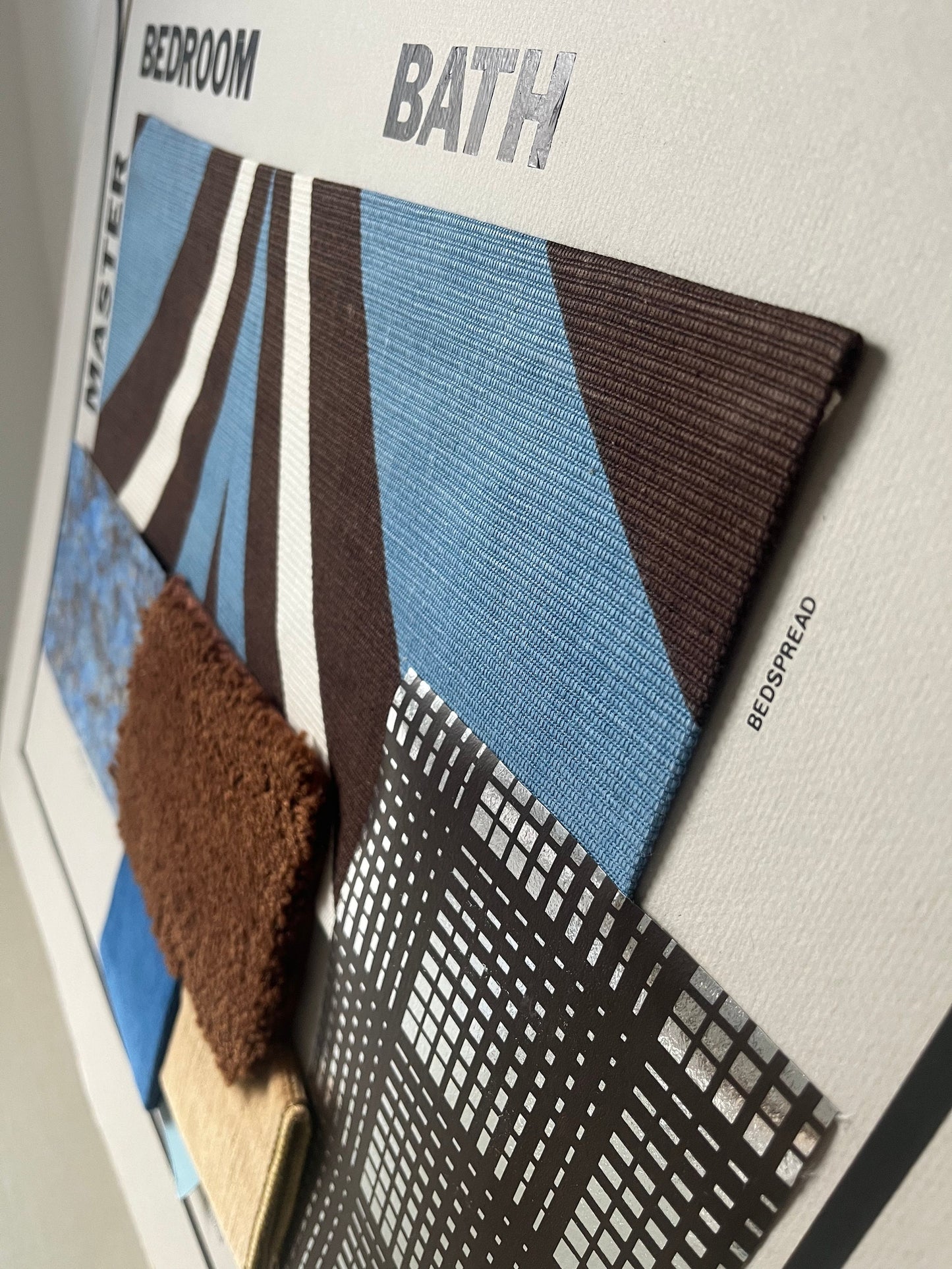 WOW!! Vintage MCM interior design mood boards with material swatches