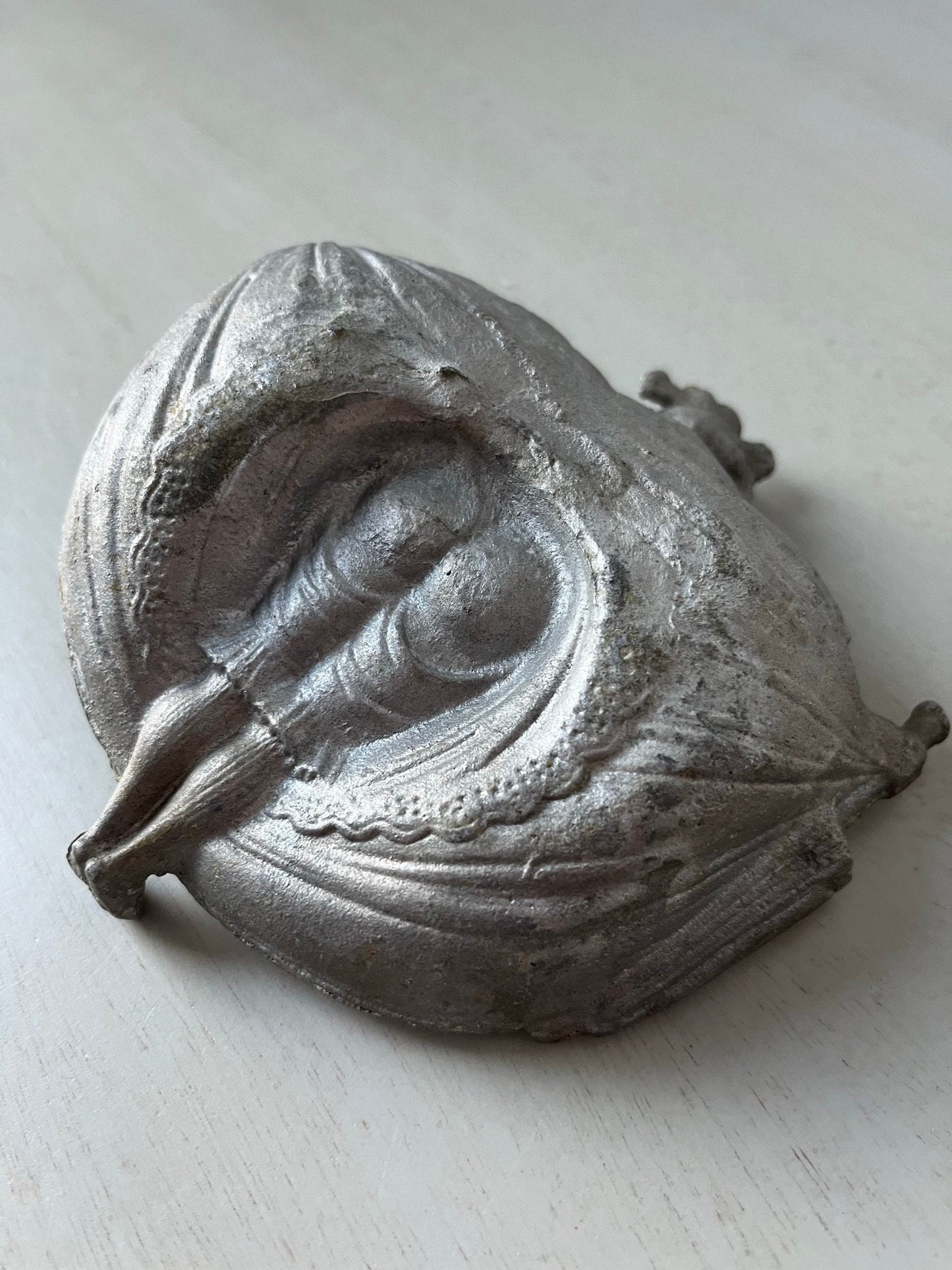 Antique metal “risqué geisha ashtray or trinket dish