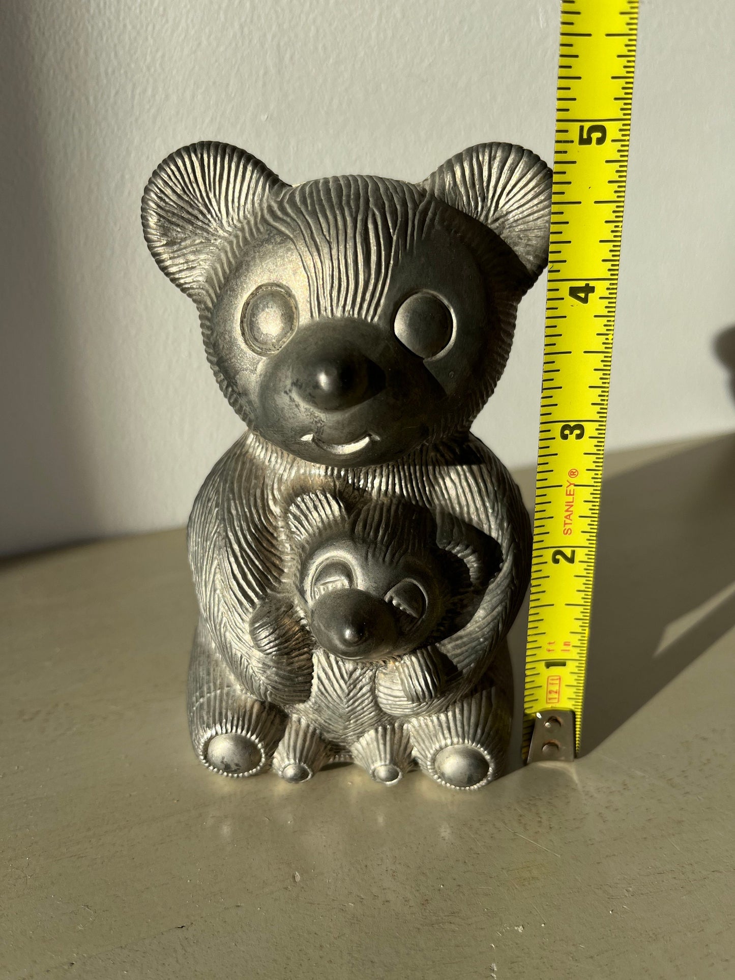 Vintage Bear & Cub coin bank